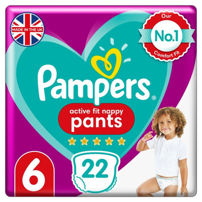 Pampers Active Fit Nappy Pants Size 6, 15 kg+, 22 Nappies : Amazon.co.uk:  Baby Products