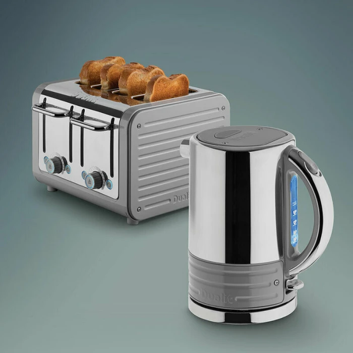 Dualit Architect 1.5L Kettle and 4 Slot Toaster Set - Dark Grey - Image 1