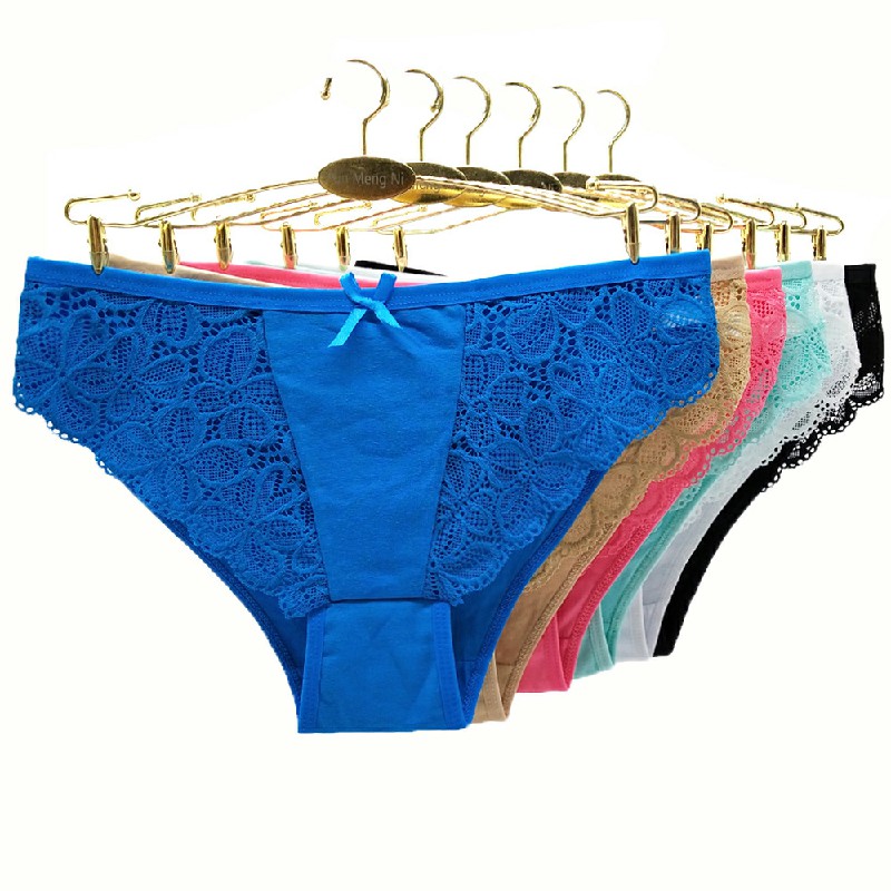 6 Pack Women Knickers Underwear Lady Lace Panties Seamless Briefs