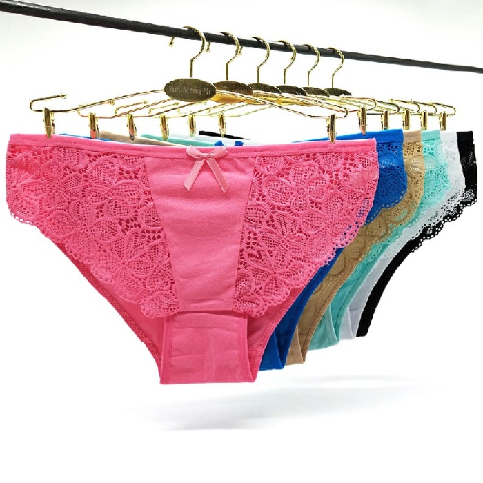 6 Pack Women Knickers Underwear Lady Lace Panties Seamless Briefs Pants – M