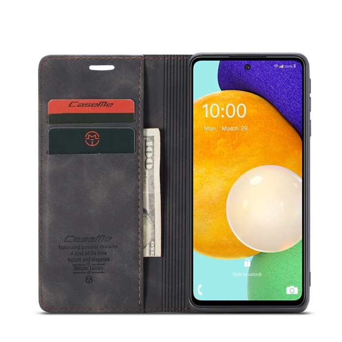 For Samsung Galaxy A53 5G CaseMe 013 Multifunctional Horizontal Flip Leather Phone Case(Black) - Image 4