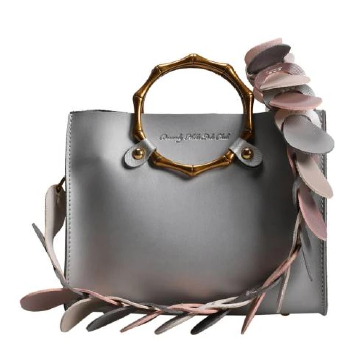 Beverly Hills Polo Club - Grey Leather Top Handle Bag - Image 2