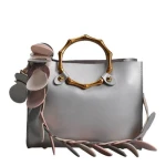 Beverly Hills Polo Club - Grey Leather Top Handle Bag - Image 4
