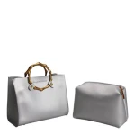 Beverly Hills Polo Club - Grey Leather Top Handle Bag - Image 5