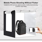 PULUZ 80cm Folding Portable 80W9050LM White Light Photo Lighting Studio Shooting Tent Box Kit with 3 Colors (Black, White, Orange) Backdrops(UK Plug - Image 4