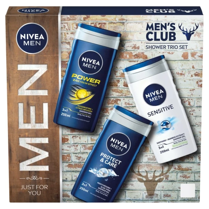 Nivea Men Men's Club Shower Trio - Gift Set - Image 1