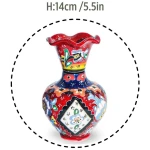 Ceramic Vase Tulip Red - Image 2