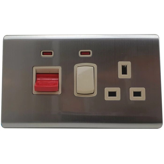 Double Wall UK Plug Socket 2 Gang 13A with/without USB Charger Port Outlet Plate~3869 - Image 5