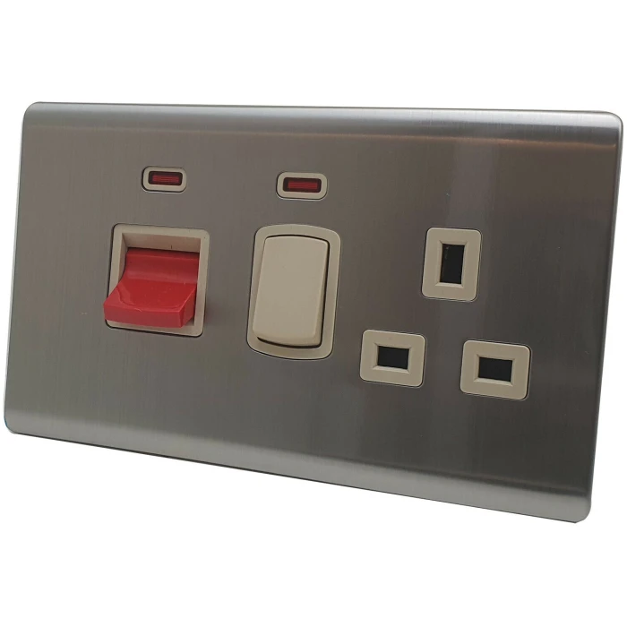 Double Wall UK Plug Socket 2 Gang 13A with/without USB Charger Port Outlet Plate~3869 - Image 4