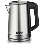 Holms & Moresby Brushed Stainless Steel Electric 2.3L Cordless Kettle (Quiet & Fast Boil 1800W, washable anti-scale filter, Pull to open hinged lid, Perfect pour spout) UK Brand - Image 5